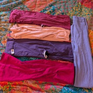 Snag tights colorful lot of 5 size F